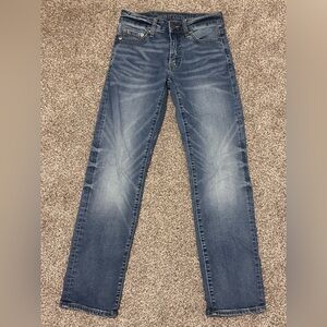 American Eagle Outfitters Men's Dark Blue Straight Jeans